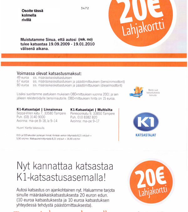 Onko katsastusmies paras kaverisi?