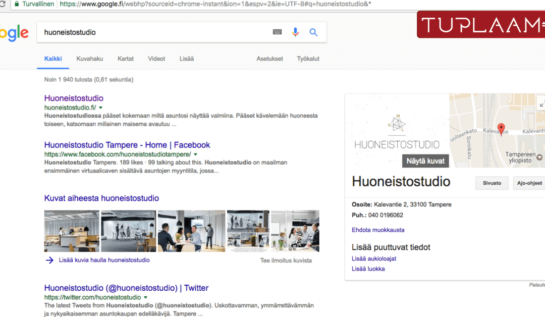 Näin lisäät yrityksesi Googlen karttoihin